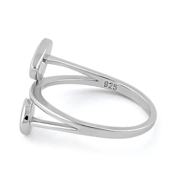 Sterling Silver Feather Blue Lab Opal Ring - Picture 5 of 6